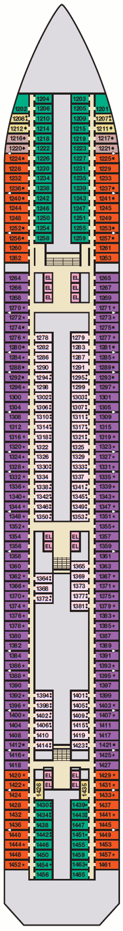 Carnival Glory Deck Plans- Carnival Cruise Line Carnival Glory Cruises ...