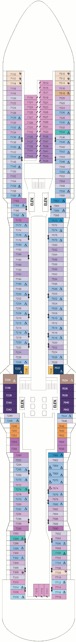 Quantum of the Seas Deck Plans- Royal Caribbean International Quantum ...