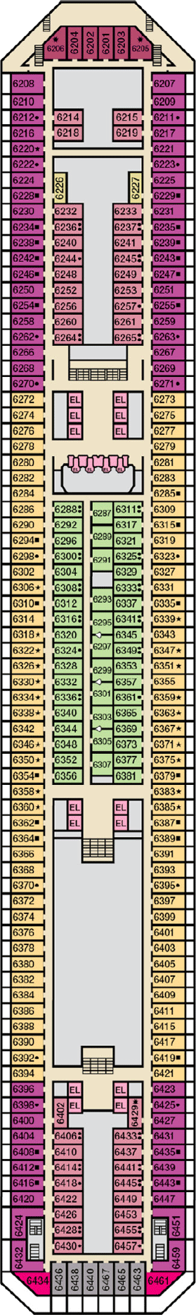 Carnival Sunrise Deck Plans- Carnival Cruise Line Carnival Sunrise ...