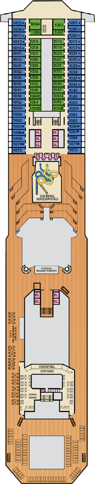 Carnival Sunrise Deck Plans- Carnival Cruise Line Carnival Sunrise ...