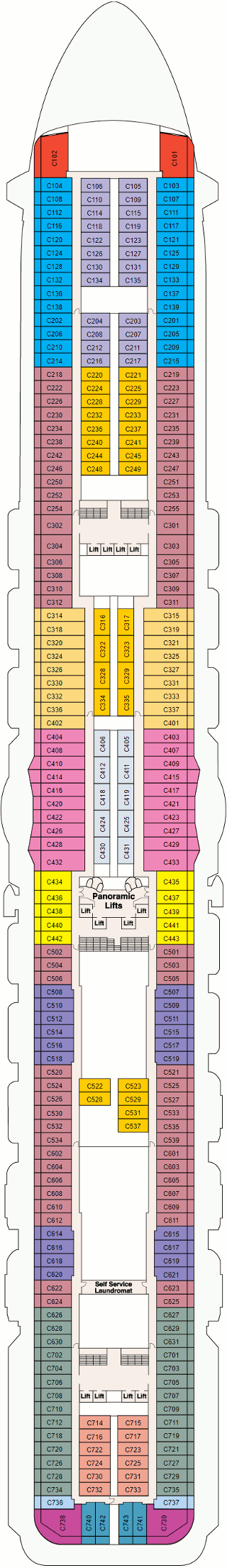 deck plans for princess cruise ships