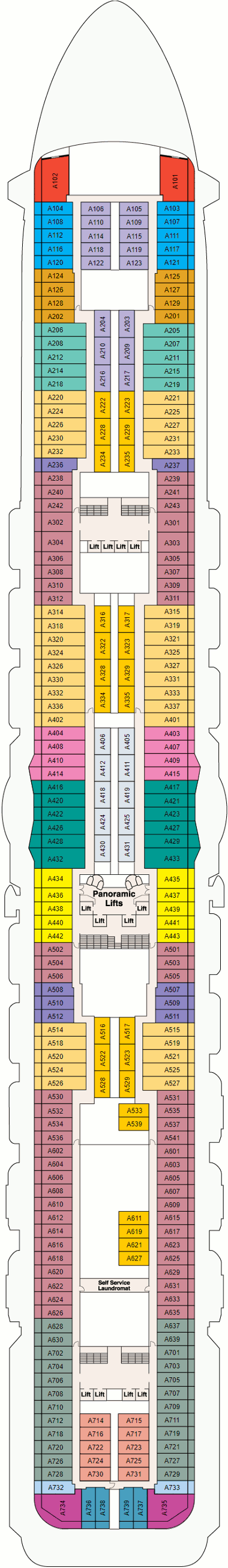 Enchanted Princess Deck Plans- Princess Cruises Enchanted Princess ...