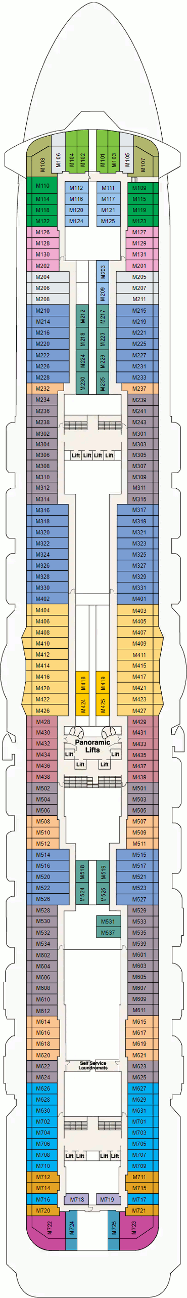 Enchanted Princess Deck Plans- Princess Cruises Enchanted Princess ...