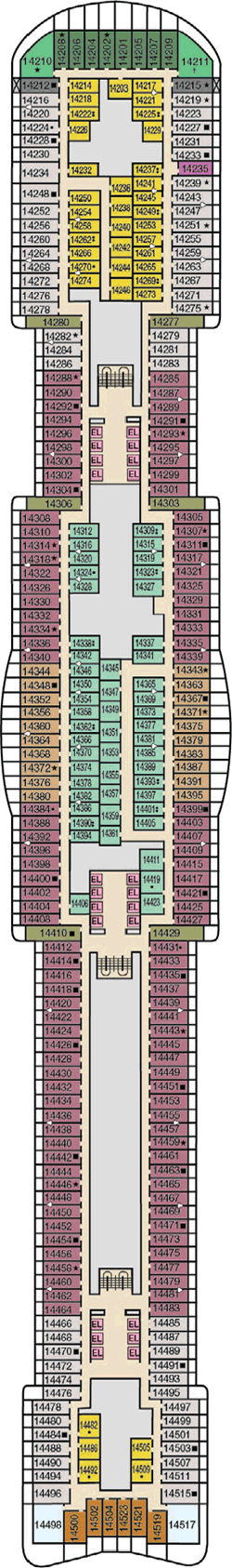 Mardi Gras Deck Plans- Carnival Cruise Line Mardi Gras Cruises: Travel ...