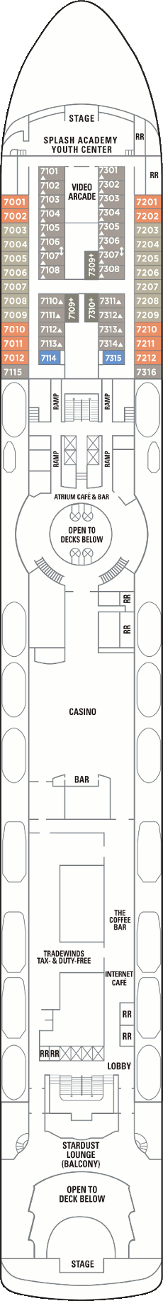 Norwegian Sky Deck Plans- Norwegian Cruise Line Norwegian Sky Cruises ...