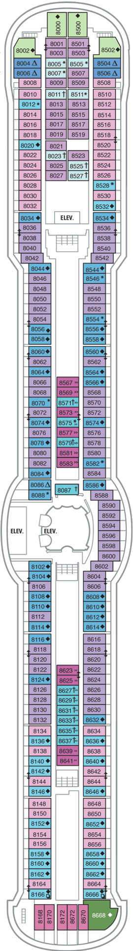 Jewel of the Seas Deck Plans- Royal Caribbean International Jewel of ...