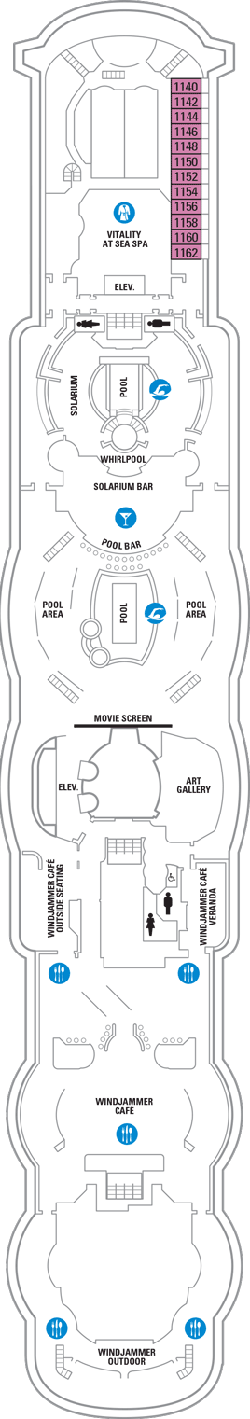 Jewel of the Seas Deck Plans- Royal Caribbean International Jewel of ...