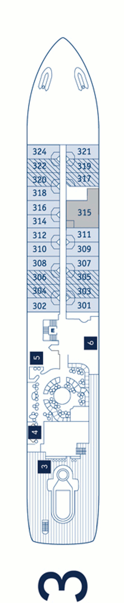 seadream yacht deck plan