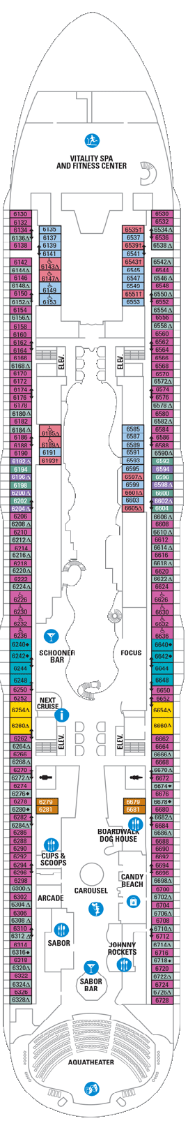 Oasis of the Seas Deck Plans- Royal Caribbean International Oasis of ...