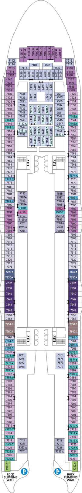 Oasis of the Seas Deck Plans- Royal Caribbean International Oasis of ...