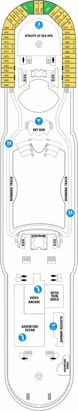 Adventure of the Seas Deck Plans- Royal Caribbean International Adventure of the Seas Cruises