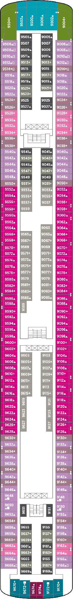 Norwegian Pearl Deck Plans- Norwegian Cruise Line Norwegian Pearl ...