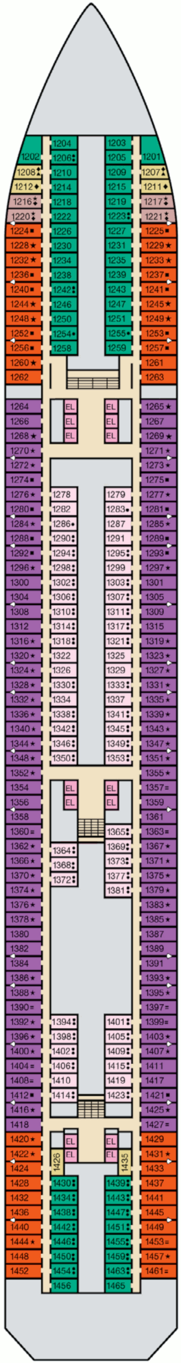 Carnival Freedom Deck Plans- Carnival Cruise Line Carnival Freedom ...