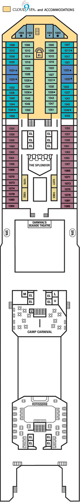 Carnival Splendor Deck Plans- Carnival Cruise Line Carnival Splendor ...