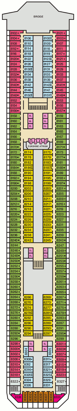 Carnival Sunshine Deck Plans- Carnival Cruise Line Carnival Sunshine ...