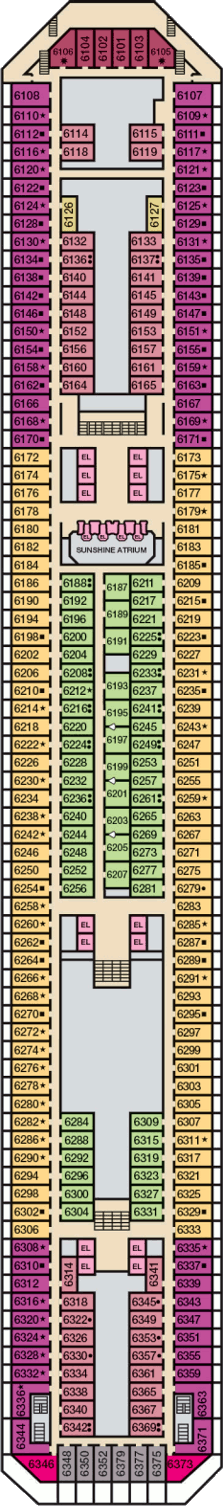 Carnival Sunshine Deck Plans- Carnival Cruise Line Carnival Sunshine ...